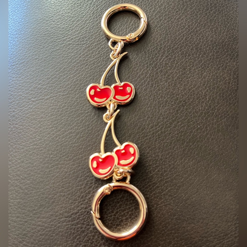 Purse Cherry Strap Extender with Gold Tone Hardware